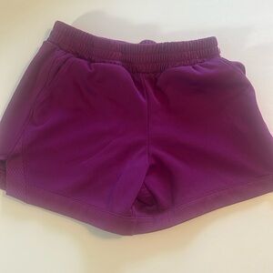 Athletic works size 6 girls purple athletic shorts